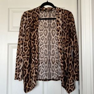 Leopard print shrug sweater